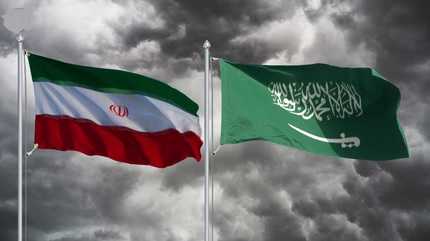 Iran Saudi flags