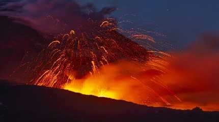 Volcano erupt