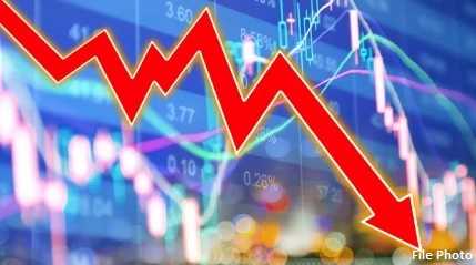 share market down graph