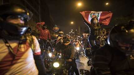 Peruvian demonstrators