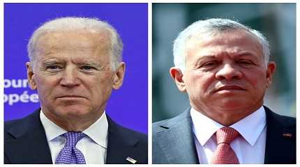 US Biden and Jordan's King Abdullah II