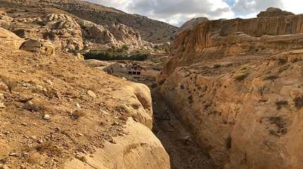 dam built to protect the area from flooding, in Jordan