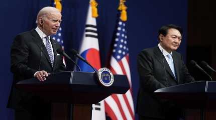 Joe Biden and Yoon Suk Yeol