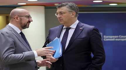 Charles Michel with Andrej Plenkovic 