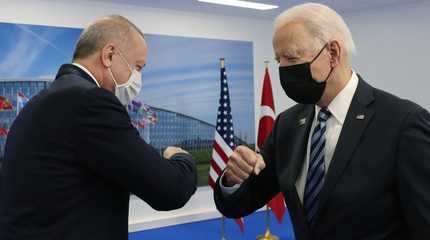 Recep Tayyip Erdogan n Joe Biden in Brussels