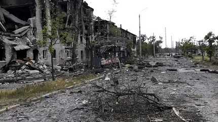 damaged residential buildings