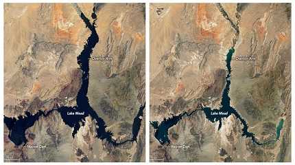 NASA pics show extreme drought