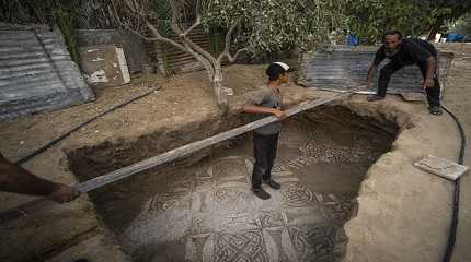 Byzantine-era mosaic floor