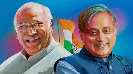 Mallikarjun Kharge n Shashi Tharoor