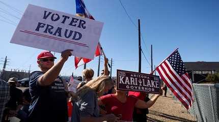 Supporters of Republican candidate