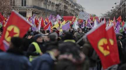 Kurdish activist and anti-racism group protest