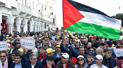 Moroccans protest