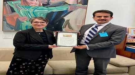 Zahid Hafeez Chaudhri Meeting with  Ms Maria Vamvakinou