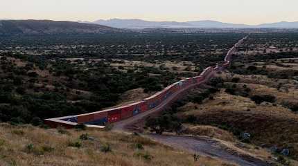 shipping containers from the border wall