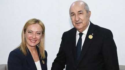 Abdelmadjid Tebboune n Giorgia Meloni