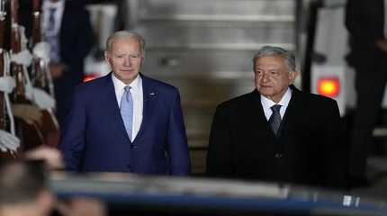 Joe Biden with Andres Manuel Lopez Obrador