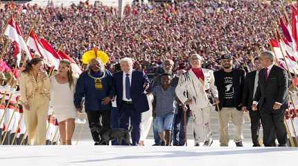 Luiz Inacio Lula da Silva arrives to the Planalto Palace