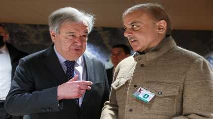 Shehbaz Sharif and Antonio Guterres