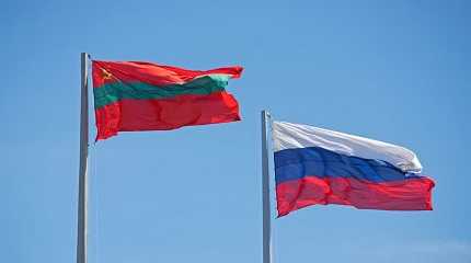 Flags of  Transdniestria and Russia