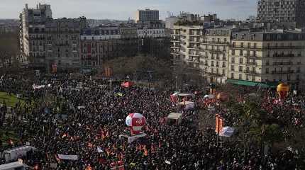 Protesters gather for a demonstration