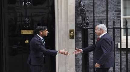 Rishi Sunak welcomes Benjamin Netanyahu