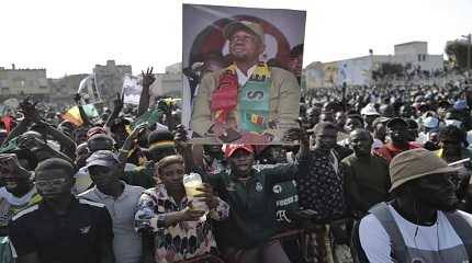 Supporters of Ousmane Sonko