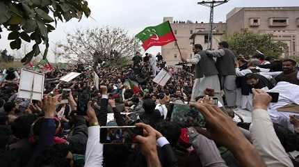 Supporters of former Pakistani Prime Minister Imran Khan