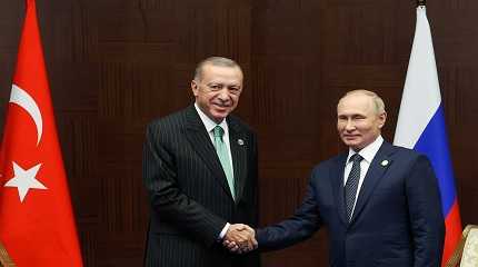 Vladimir Putin and Tayyip Erdogan