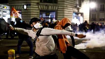 clashes during a protest