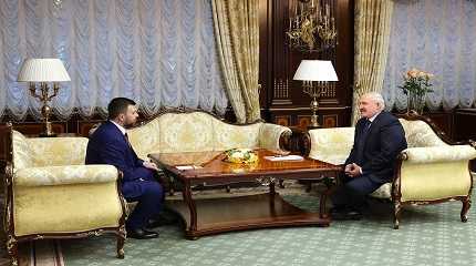 Denis Pushilin and Alexander Lukashenko