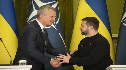 Jens Stoltenberg and Volodymyr Zelenskyy