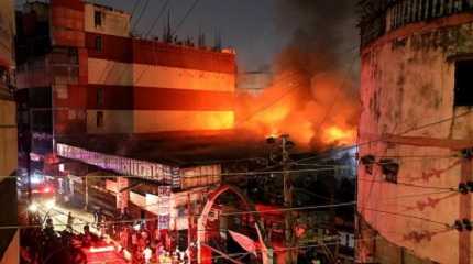 fire broke out in a market