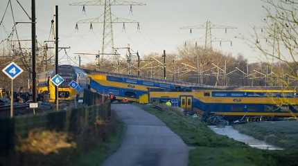 train partially derailed