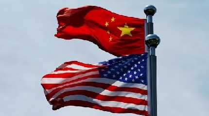 U.S. and Chinese flags