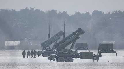 Patriot missile launchers