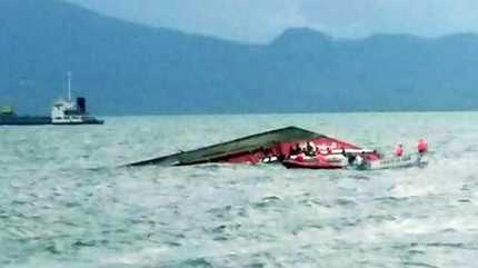 capsized ship