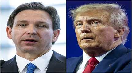 Ron DeSantis and Donald Trump