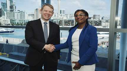 British Trade Minister Kemi Badenoch n New Zealand PM Chris Hipkins