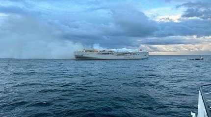 fire broke out on the cargo ship 