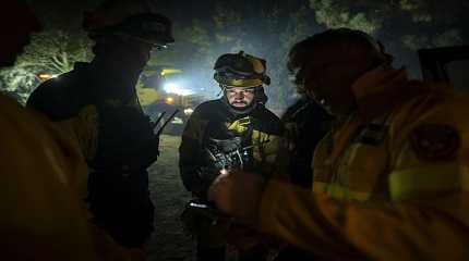 Firefighters in Spain Canary Islands