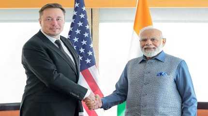 Modi with Elon Musk