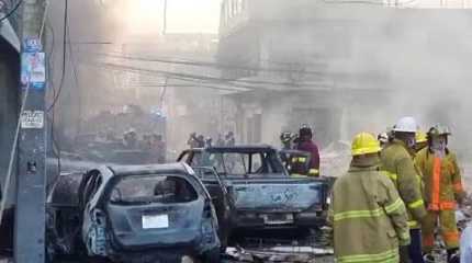 explosion in a building in San Cristobal