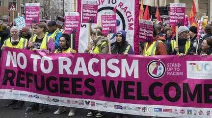 protest against ‘anti-refugee bill’, in London