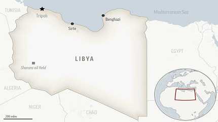 map for Libya