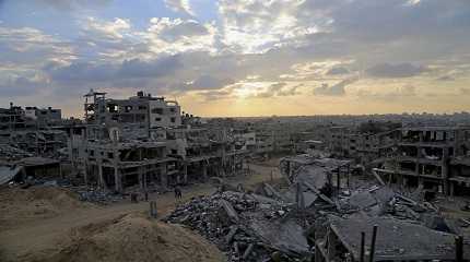 destroyed building in Shijaiyah