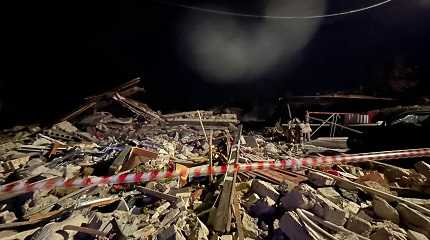 house destroyed by Ukrainian drone