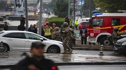 turkish security forces cordon off area