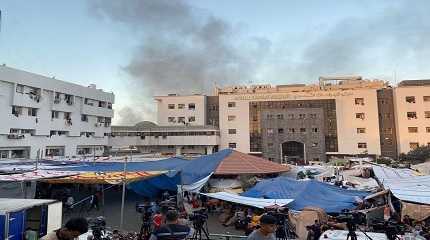 Smoke rises at Al Shifa hospital