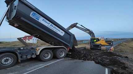 Streetworks continue due to volcanic activity