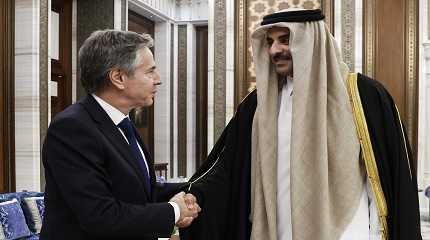 Antony Blinken met Sheikh Tamim bin Hamad Al Thani